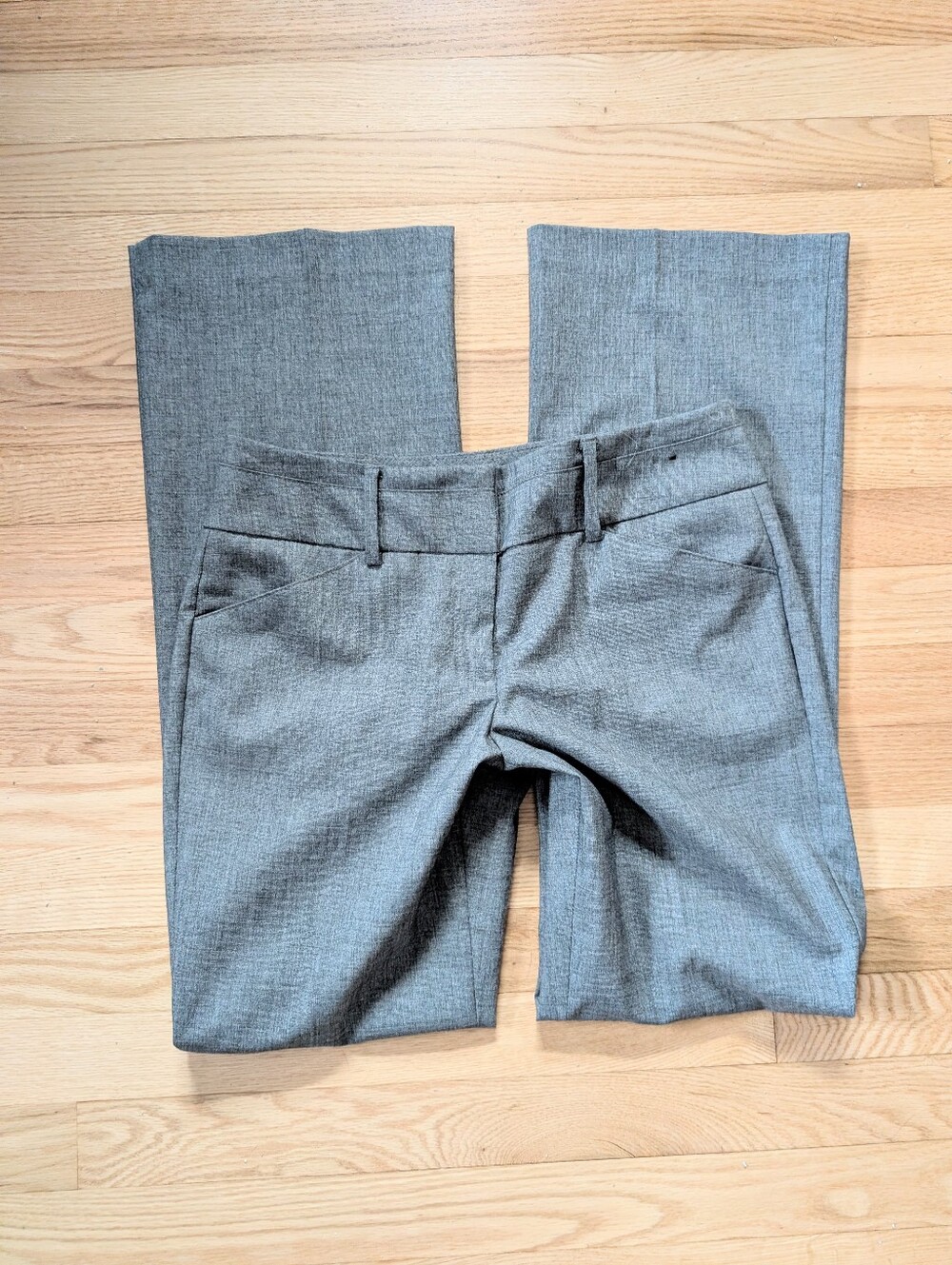 7th Avenue New York & Company Y2K Grey Low Rise Office Pants Size 2